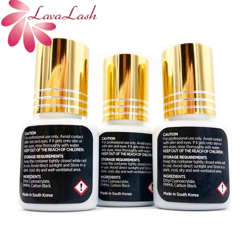 5/10 Bottles IB Super Plus Glue for Eyelash Extensions Original IBeauty Gold Cap Black Glue False Lash Adhesive Makeup Tools