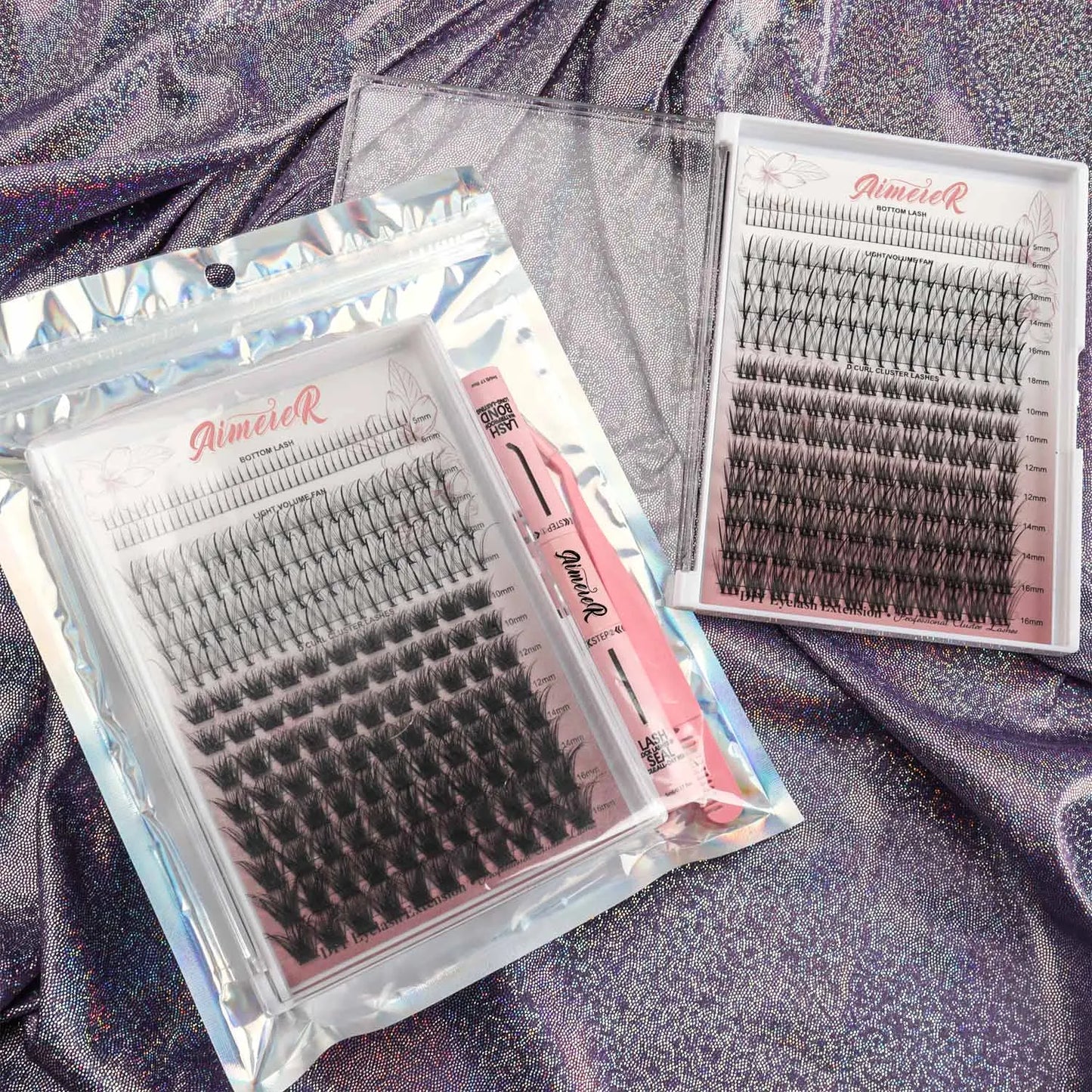 US Local Stock Eye Lash Cluster DIY Individual Lash Cluster Kit C Curl Eyelash Clusters Extensions Kit Custom Logo