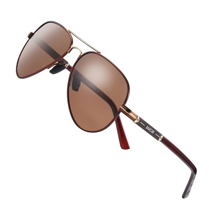BARCUR Men Sunglasses Pilot Polarized Sun glasses Male Women accessories Driving Oculos Gafas De Sol