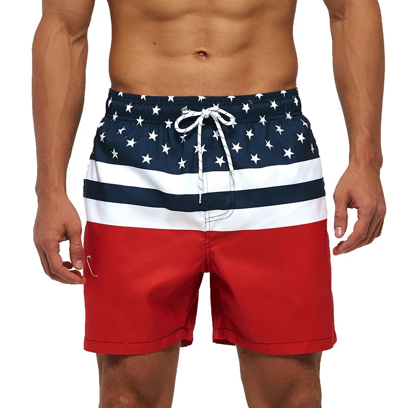 Escatch New Men's Beach Shorts Summer Surf Trunks Plus Size Drawstring Swimwear For Male ESX05 Gym Sportswear Swimsuit