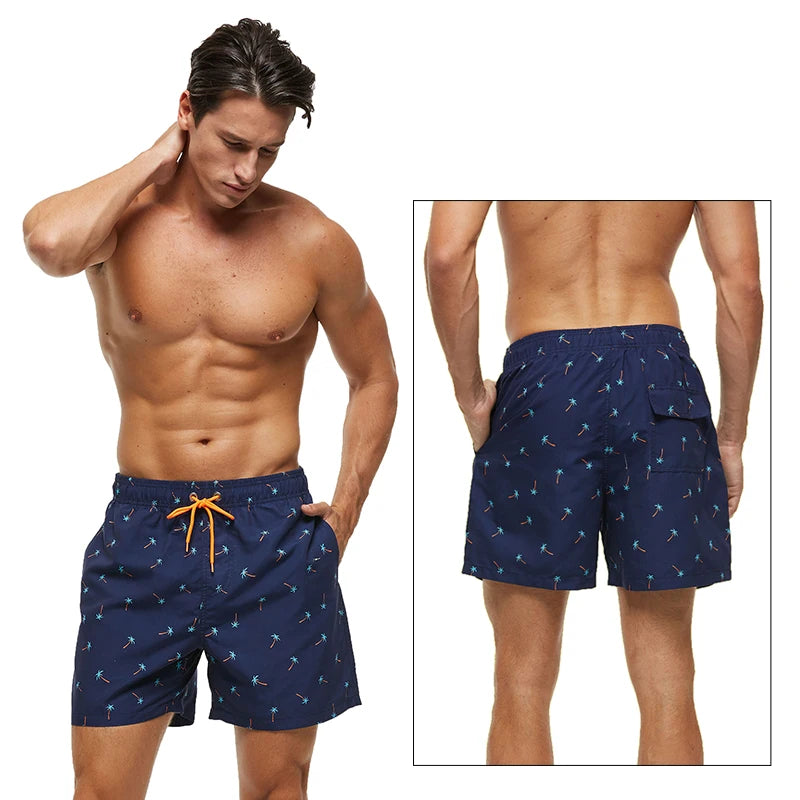 Escatch New Men's Beach Shorts Summer Surf Trunks Plus Size Drawstring Swimwear For Male ESX05 Gym Sportswear Swimsuit