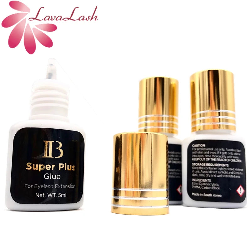 5/10 Bottles IB Super Plus Glue for Eyelash Extensions Original IBeauty Gold Cap Black Glue False Lash Adhesive Makeup Tools