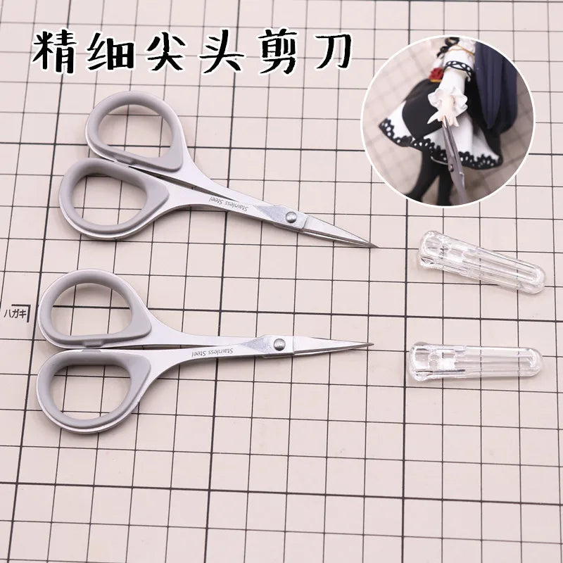 Eyebrow Scissor Makeup Eyelash Trimmer Nose Facial Hair Remover Multifunctional Scissors Stainless Steel Nail Cuticle Tools