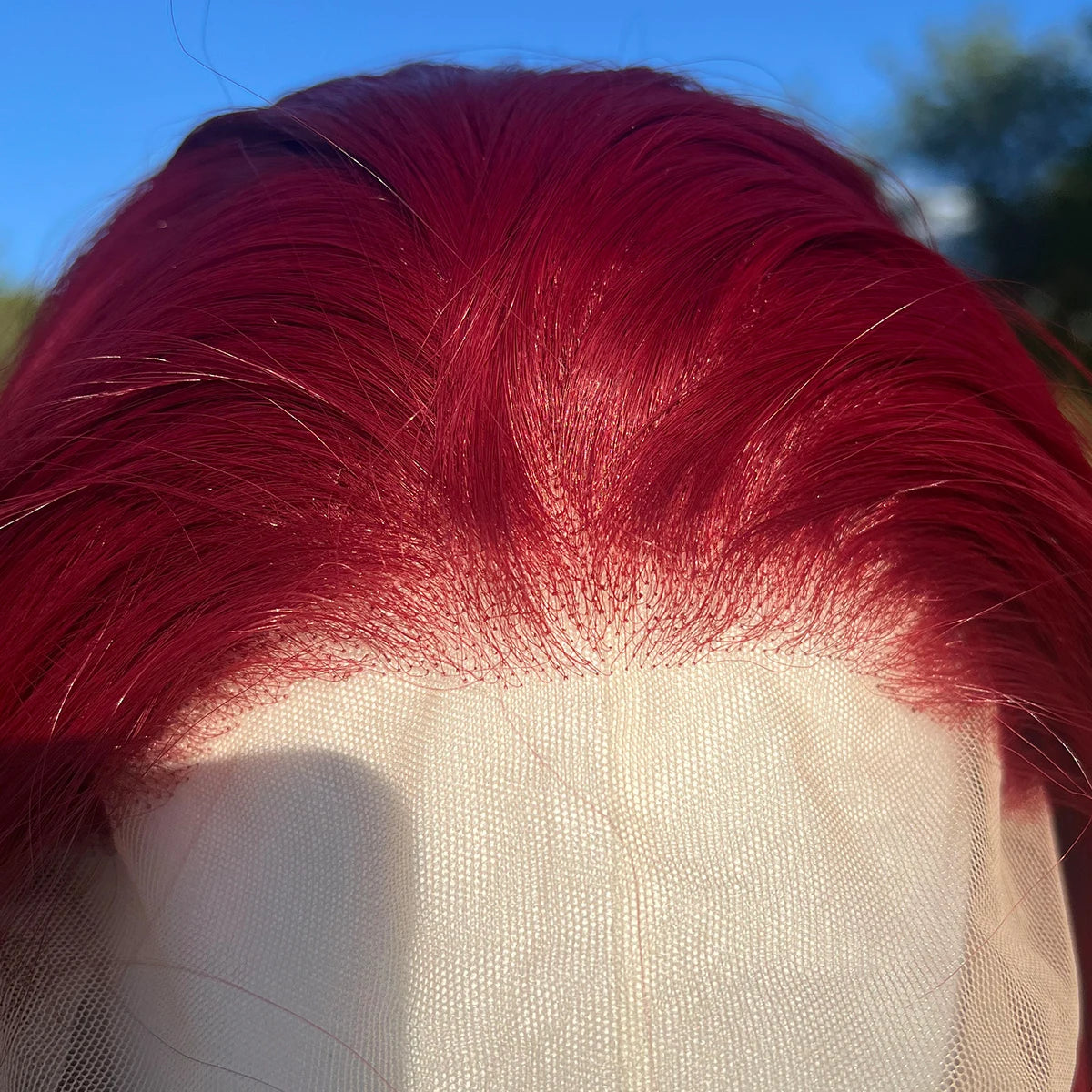 Factory Wholesale Price Natural Wine Red Lace Synthetic Heat-resistant Wavy Hair Without Bangs Wavy Wig. SM9827