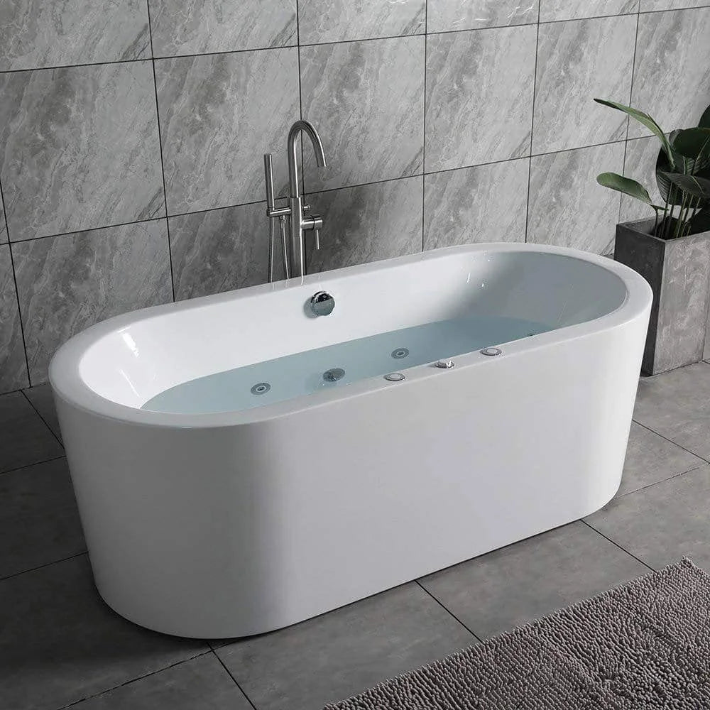 Indoor Massage Bathtub Free Standing Bath Acrylic Hot Spa Bathtubs Modern Style Bathtub for Adults
