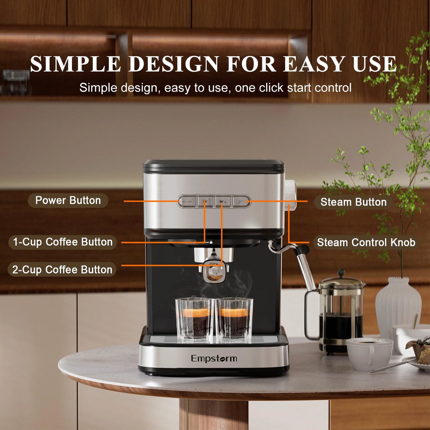 For Empstorm Professional Espresso Capsule Coffee Machine Customized Multi-Function Office Device Good Price Electric Home Appli