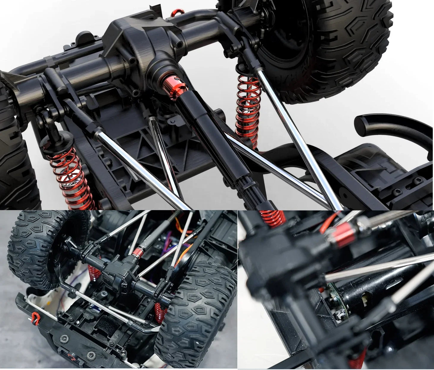 1/8 Scale Double E RC Rock Crawler Model E101-003/E102-003 White Color Black Color US Stocks