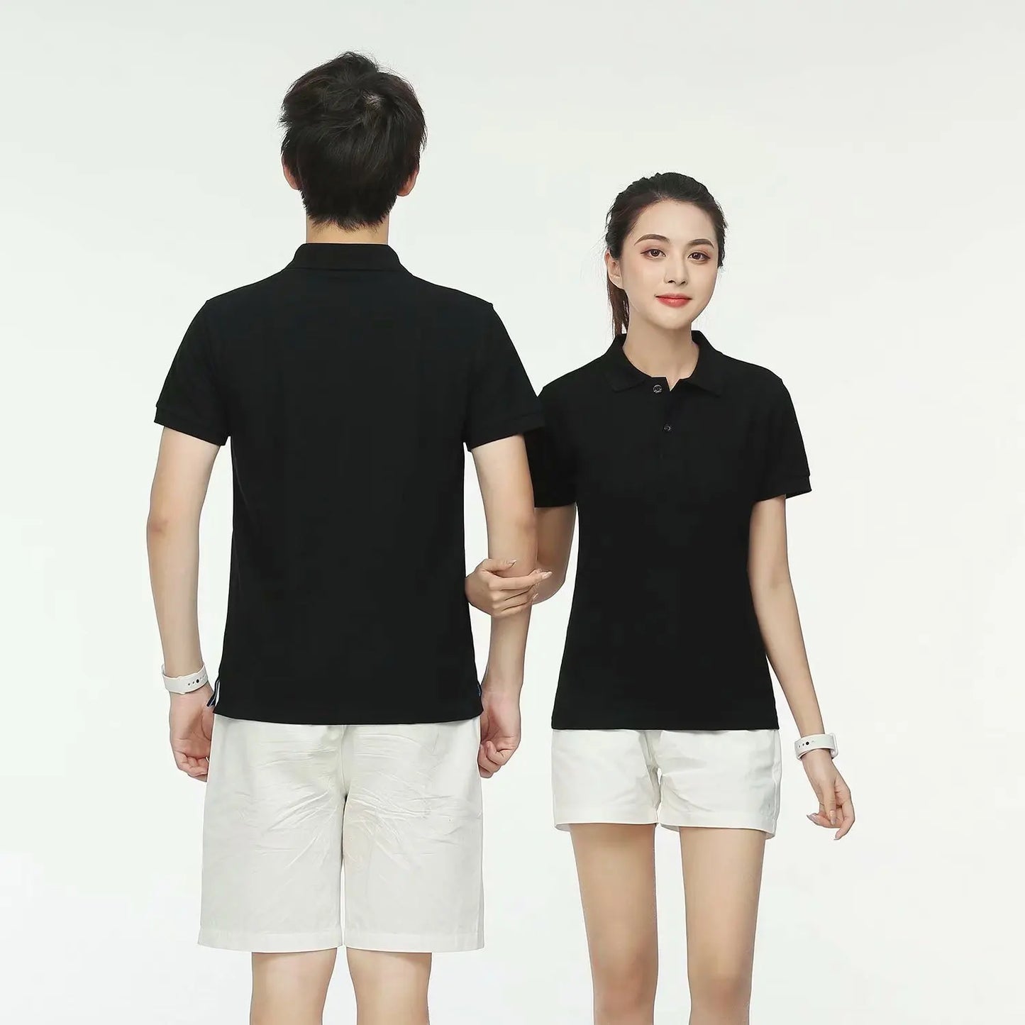 Men's shirt customization/design logo short sleeved polo shirt DIY logo top casual work advertising team/commemorative polo