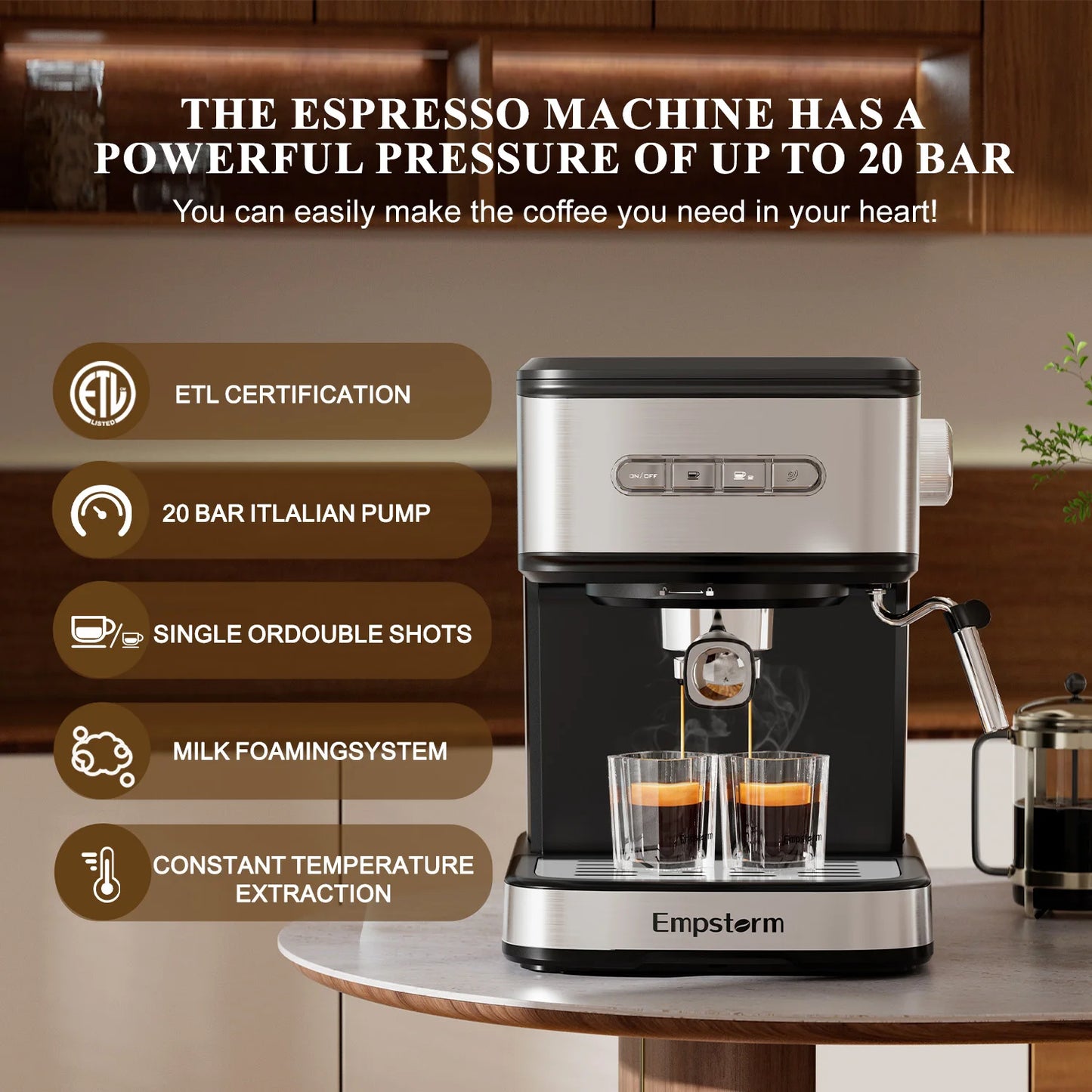 For Empstorm Professional Espresso Capsule Coffee Machine Customized Multi-Function Office Device Good Price Electric Home Appli