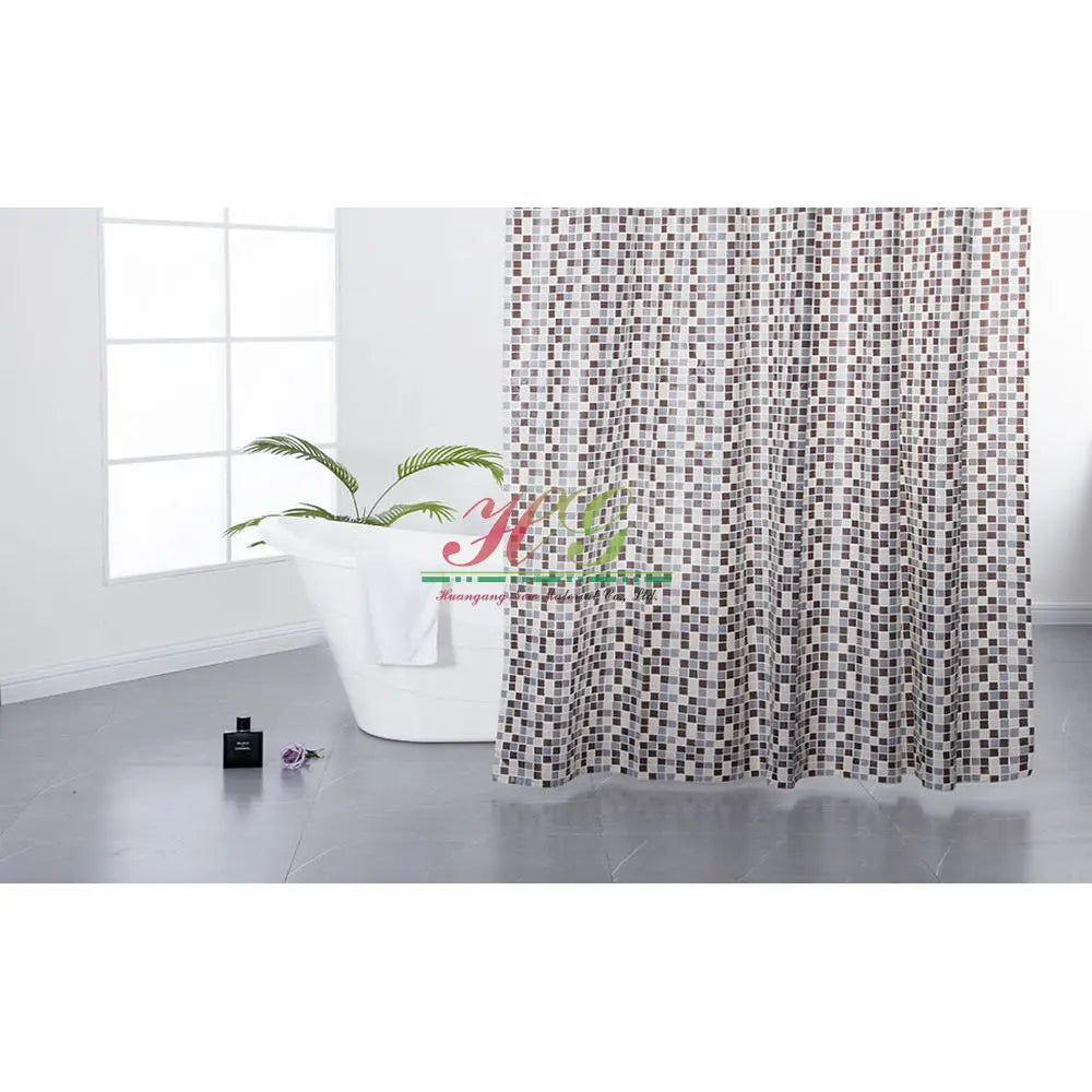 No Tariff PVC Shower Curtain Best Choice for Bathroom Stylish Printed Design Affordable Quality