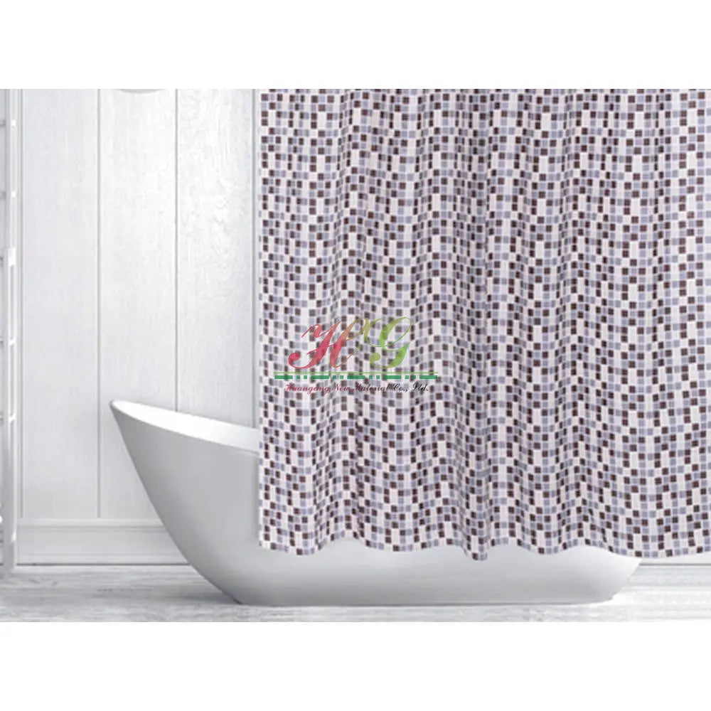 No Tariff PVC Shower Curtain Best Choice for Bathroom Stylish Printed Design Affordable Quality