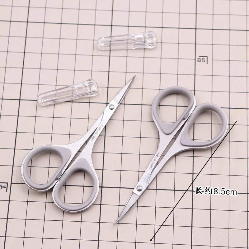 Eyebrow Scissor Makeup Eyelash Trimmer Nose Facial Hair Remover Multifunctional Scissors Stainless Steel Nail Cuticle Tools