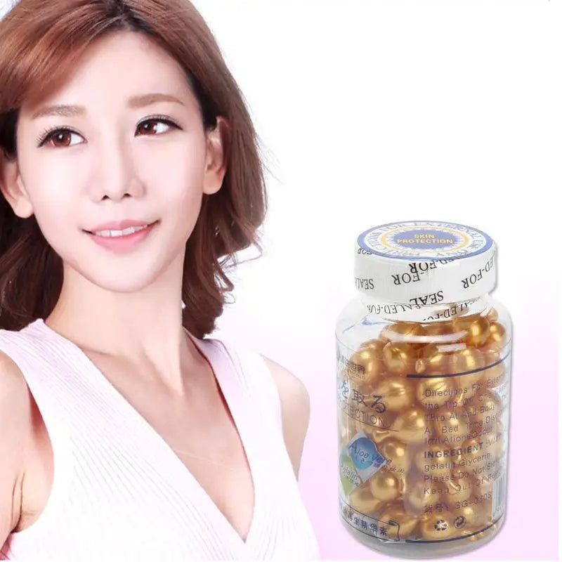 3pcs Vitamin E Extract Capsules Moisturizing and hydrating Ve Serum Facial Capsule 90pcs/bottle