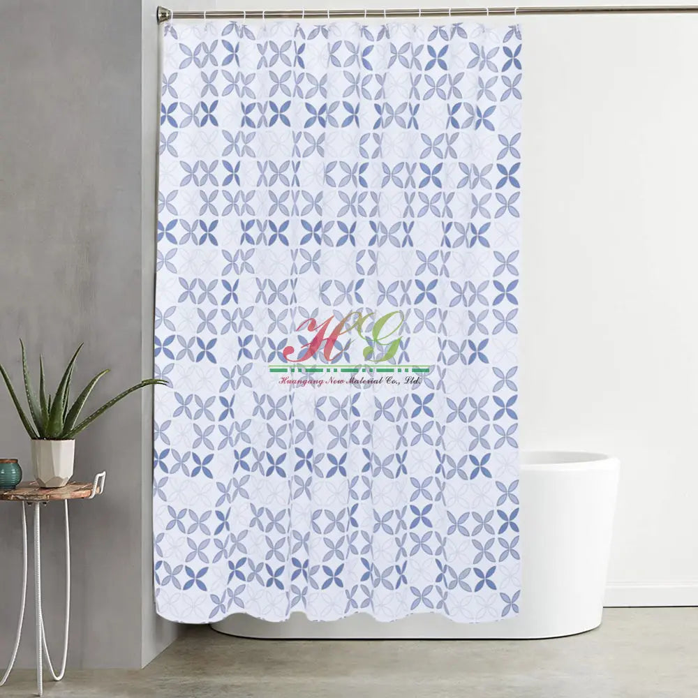 No Tariff PVC Decorative Pattern Shower Curtain for Home Bathroom