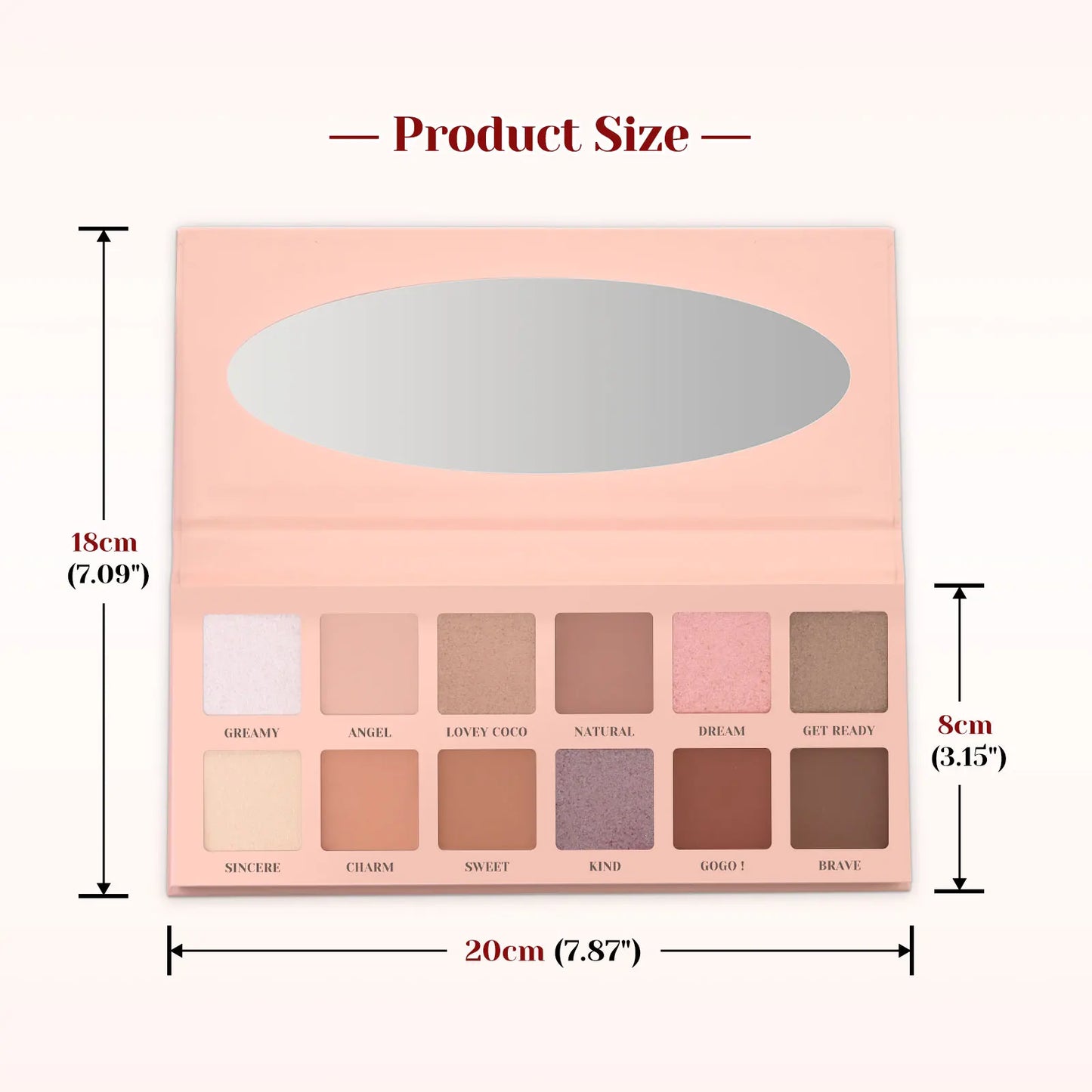 Las Chicas Wholesale 12 Colors Pressed Powder Eyeshadow Shimmer Matte Palette Eye Eyeshadow