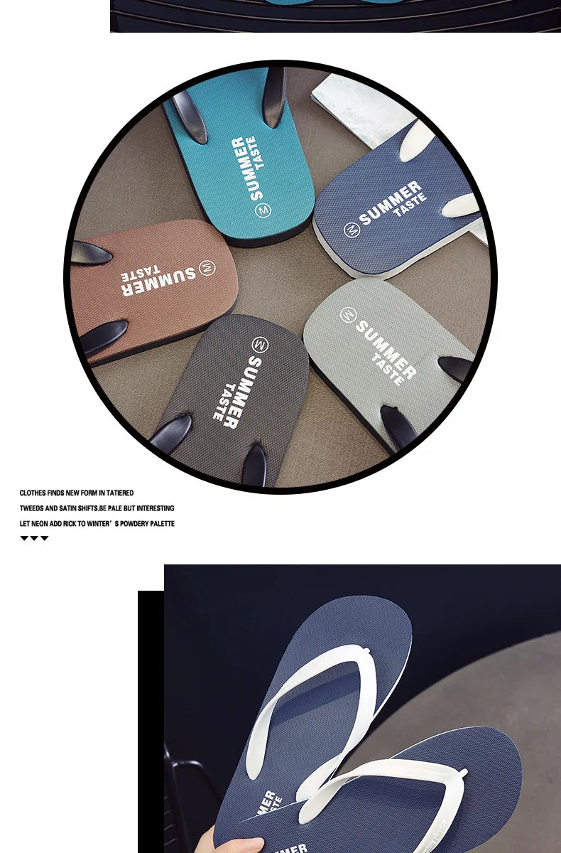 Men Shoes Summer Beach Sandals Anti-slip Fashion Outdoor Breathable Casual Couple Beach Sandal Flip Flops Shoes Slippers Men