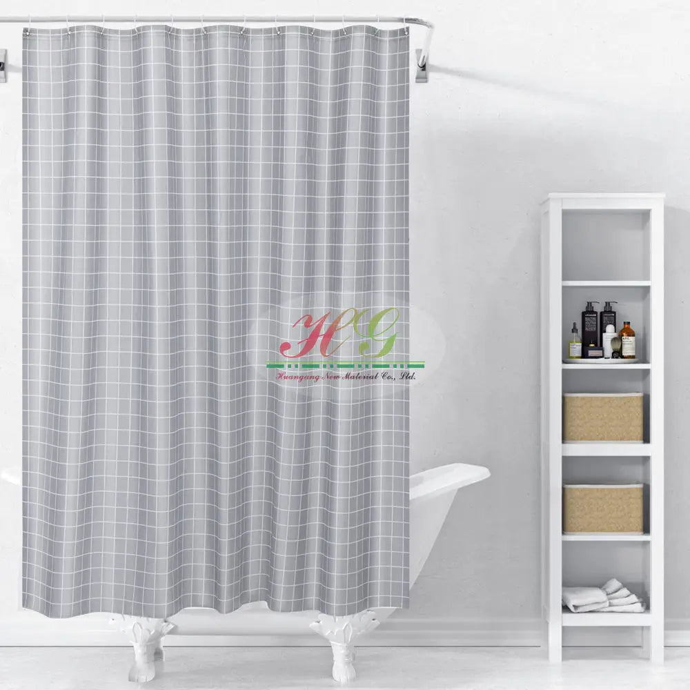 No Tariff High Quality PVC Shower Curtain with Attractive Printed Pattern for Bathroom Use