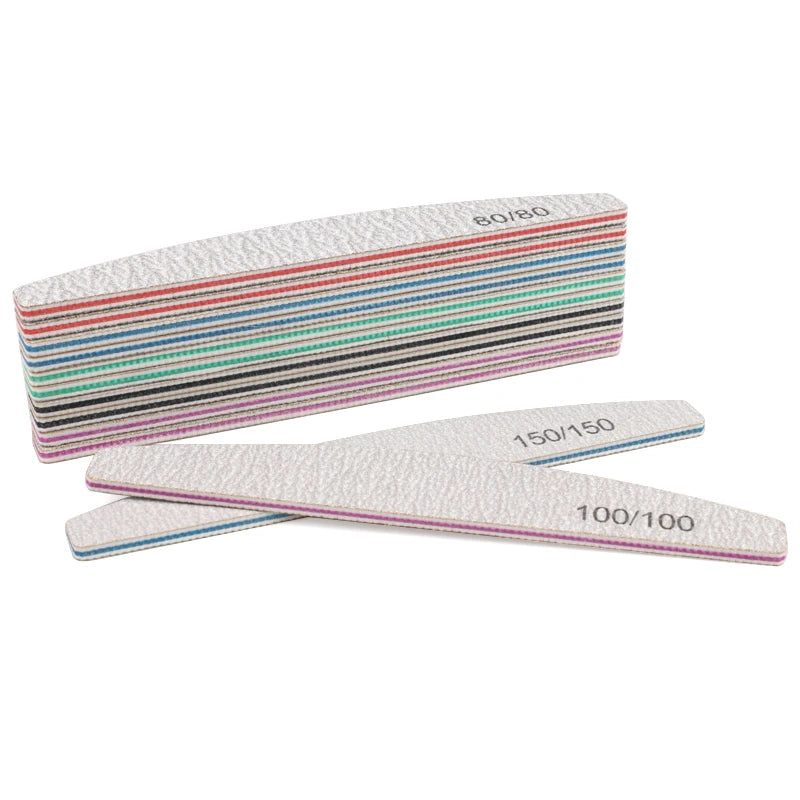 3/5Pcs Thick Sandpaper Nail File 80/100/150/180/240 Boat Lime a ongle Professional Sanding Grinding Manicure Care Tool Supply