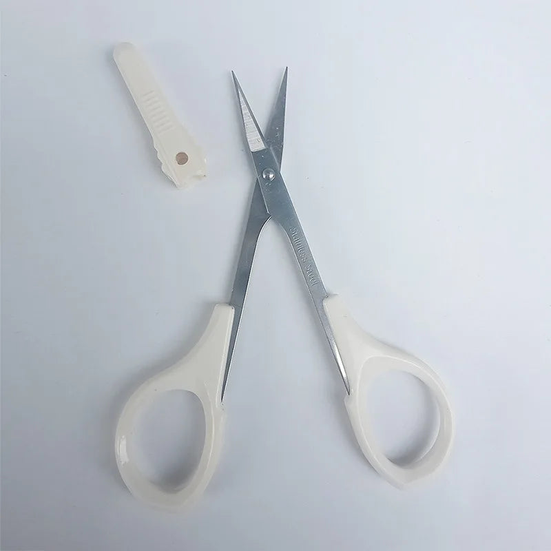 Eyebrow Scissor Makeup Eyelash Trimmer Nose Facial Hair Remover Multifunctional Scissors Stainless Steel Nail Cuticle Tools