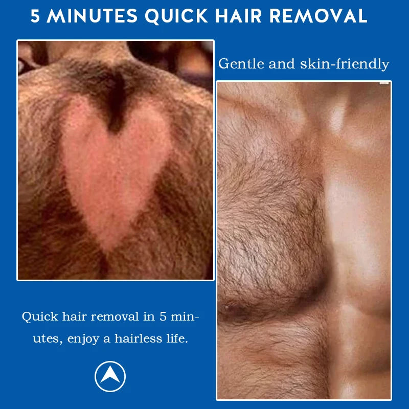 Private Label Natural Hair Care Gentle Hair Removal Products for Men Quick Effective Hair Removal Cream