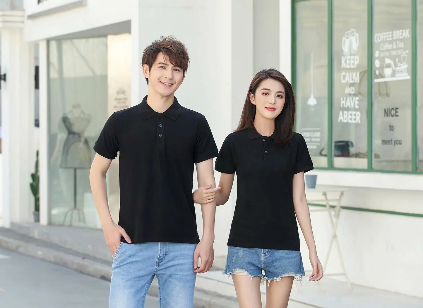 Men's shirt customization/design logo short sleeved polo shirt DIY logo top casual work advertising team/commemorative polo