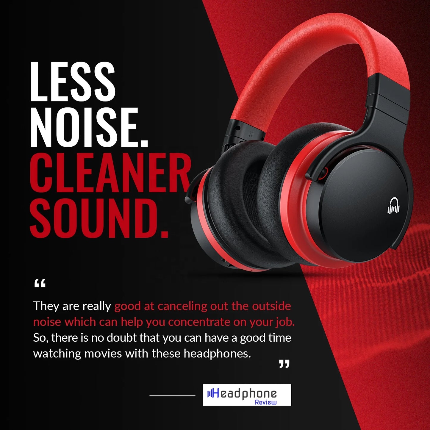 E7C ANC Wireless Headphones for Sports Active Noise Cancelling Headset for Study