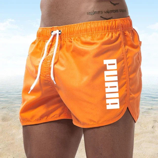 New Hot Summer Swim Trunks Sport Gym Running Breathable Shorts Male Beachwear Beach Shorts Quick Dry Mens Siwmwear Board Briefs