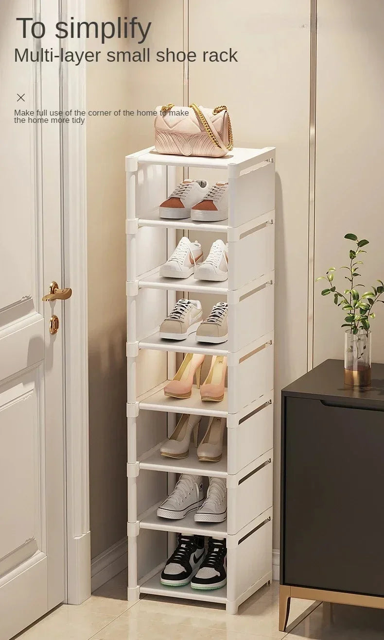 Shoes Rack Organizer Stackable Shoe Cabinet Space Saving Shoes Storage Rack Multi-layer Adjustable Shoe Cabinet Home Storage