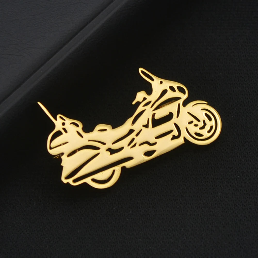 New Stainless Steel Clothing Accessories, Men's Brooch, Motorcycle Men's Gift, Brave Person's Birthday Gift, Father's Day Gifts