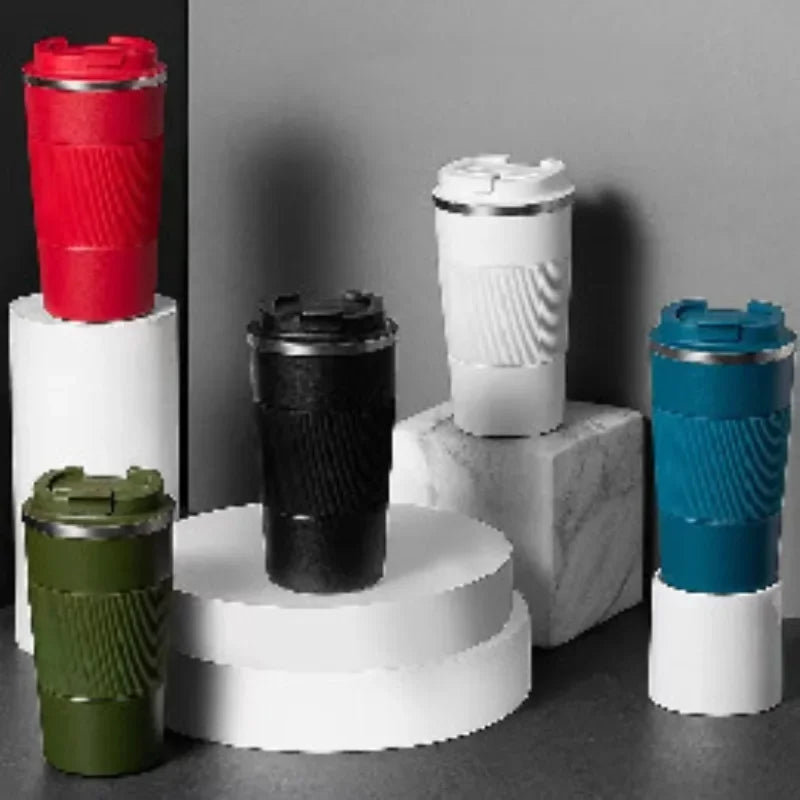 Coffee Tumbler Double Wall Stainless Steel Insulated Travel Mug for Hot Cold Drinks Sleek Design Portable Outdoor Cup