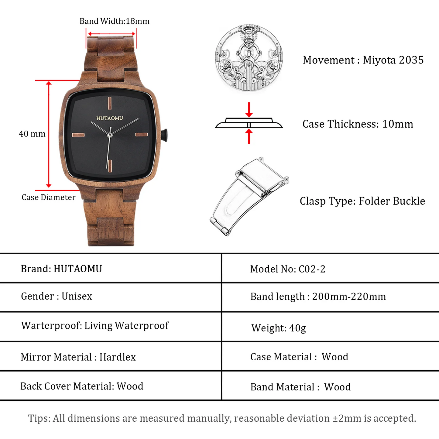 DODO DEER Wood Watch for Men and Women reloj hombre gift custom dropshipping
