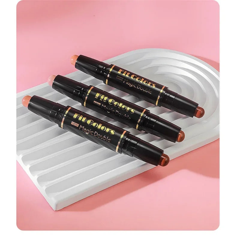 Double-ended Dual-purpose High-light Trimming Stick Three-dimensional Contour Nose Shadow Facial Shape Pencil Face Makeup Stick