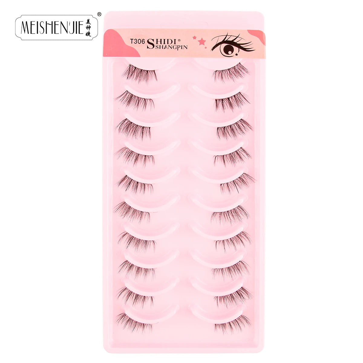 MEISHENJIE New 10 Pairs Half Lashes Natural Long 3d Mink False Eyelashes Reusable Fluffy Faux Cils Extension Makeup Tools Lashes