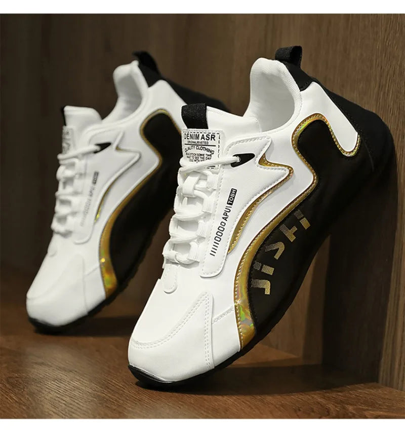 Luxury Men's Sneakers High Quality Leather Casual Shoes for Men Fashion All-match Sport Shoes Platform Comfor Men Running Shoes