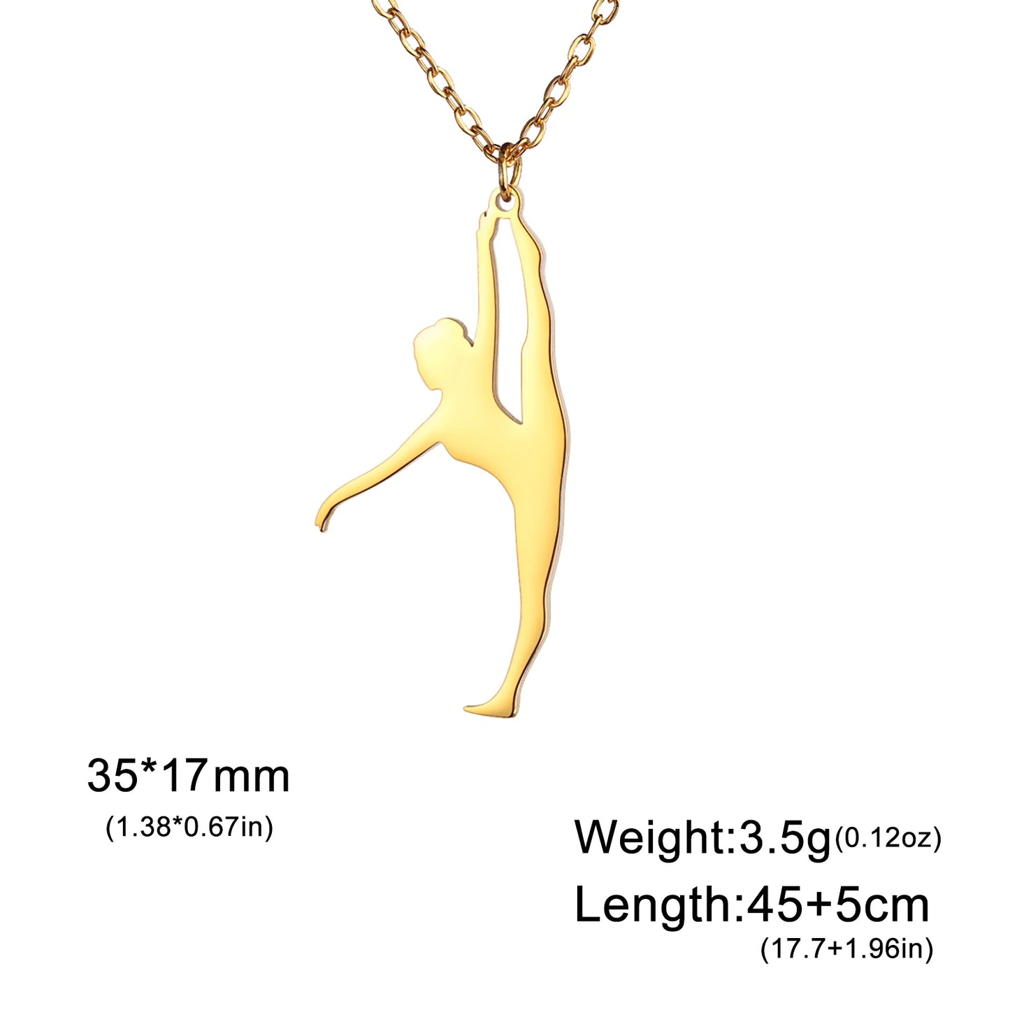 Rhythmic Gymnastics Necklace Women Trend 2025 Gymnast Stainless Steel Jewelry BFF Dancer Girl Sport Accessories Mother Day Gift