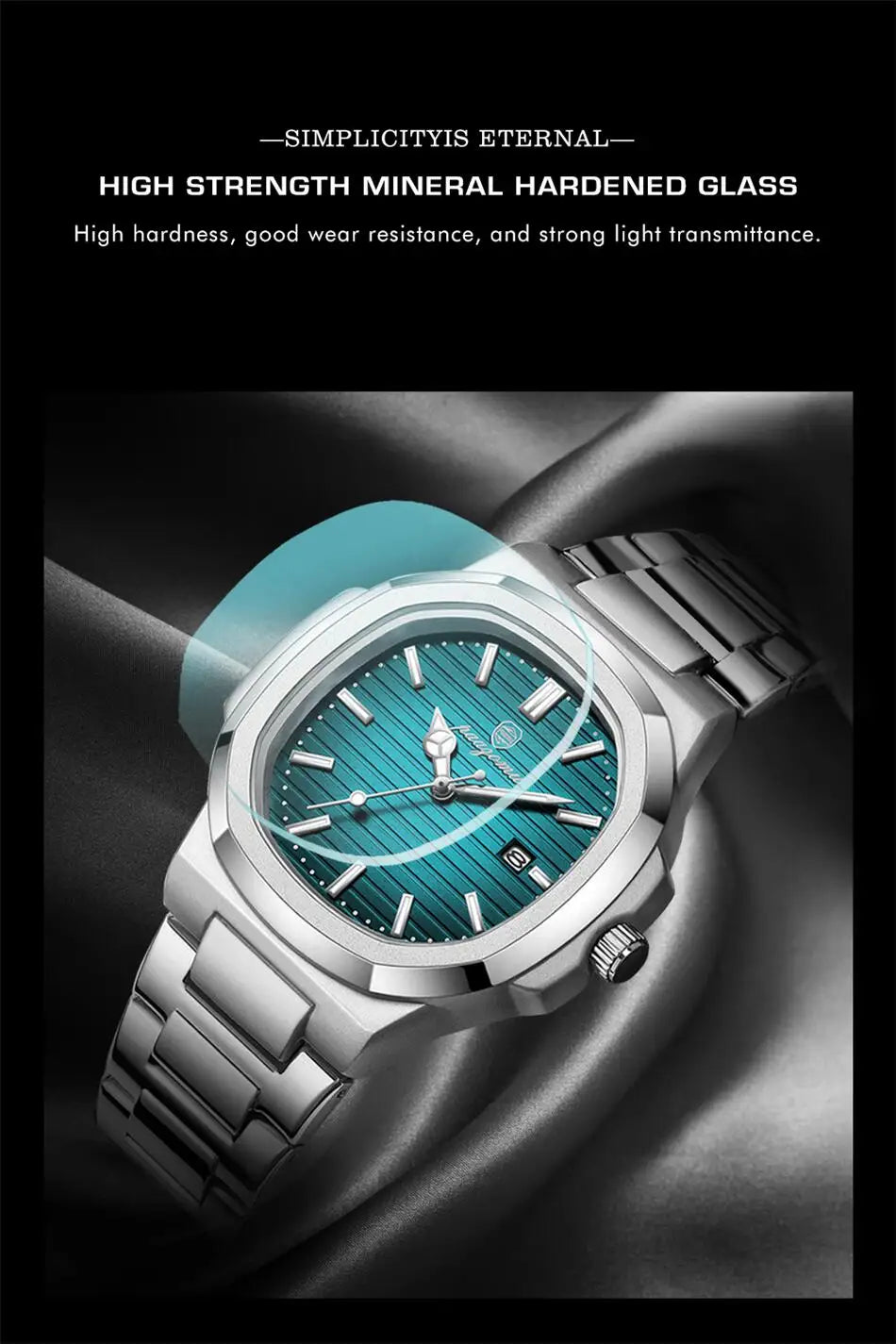 PAAZOMU Luxury Watch 2025 New Business Waterproof Male Clock Luminous Date Stainless Steel Square Quartz Men Watch reloj hombre