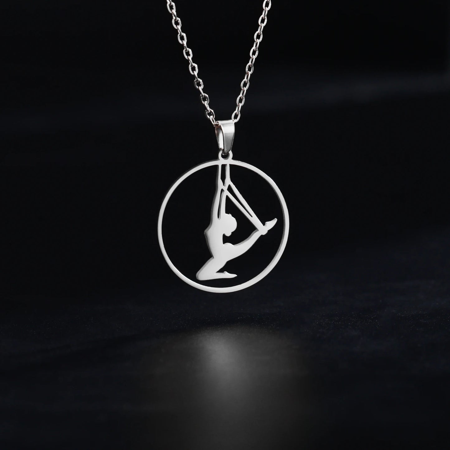 Rhythmic Gymnastics Necklace Women Trend 2025 Gymnast Stainless Steel Jewelry BFF Dancer Girl Sport Accessories Mother Day Gift