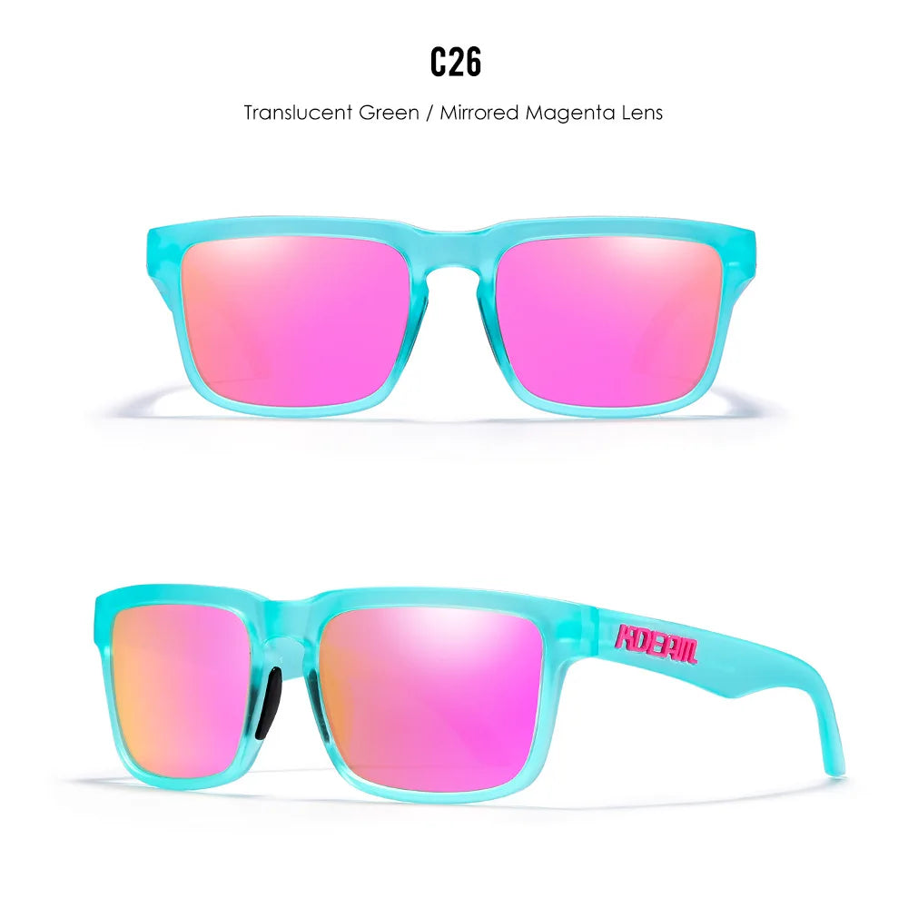 KDEAM Brand Hot Selling Square Polarized Men Sunglasses Brief And Fashion Design Leisure Women Shades Fishing Driving Glasses