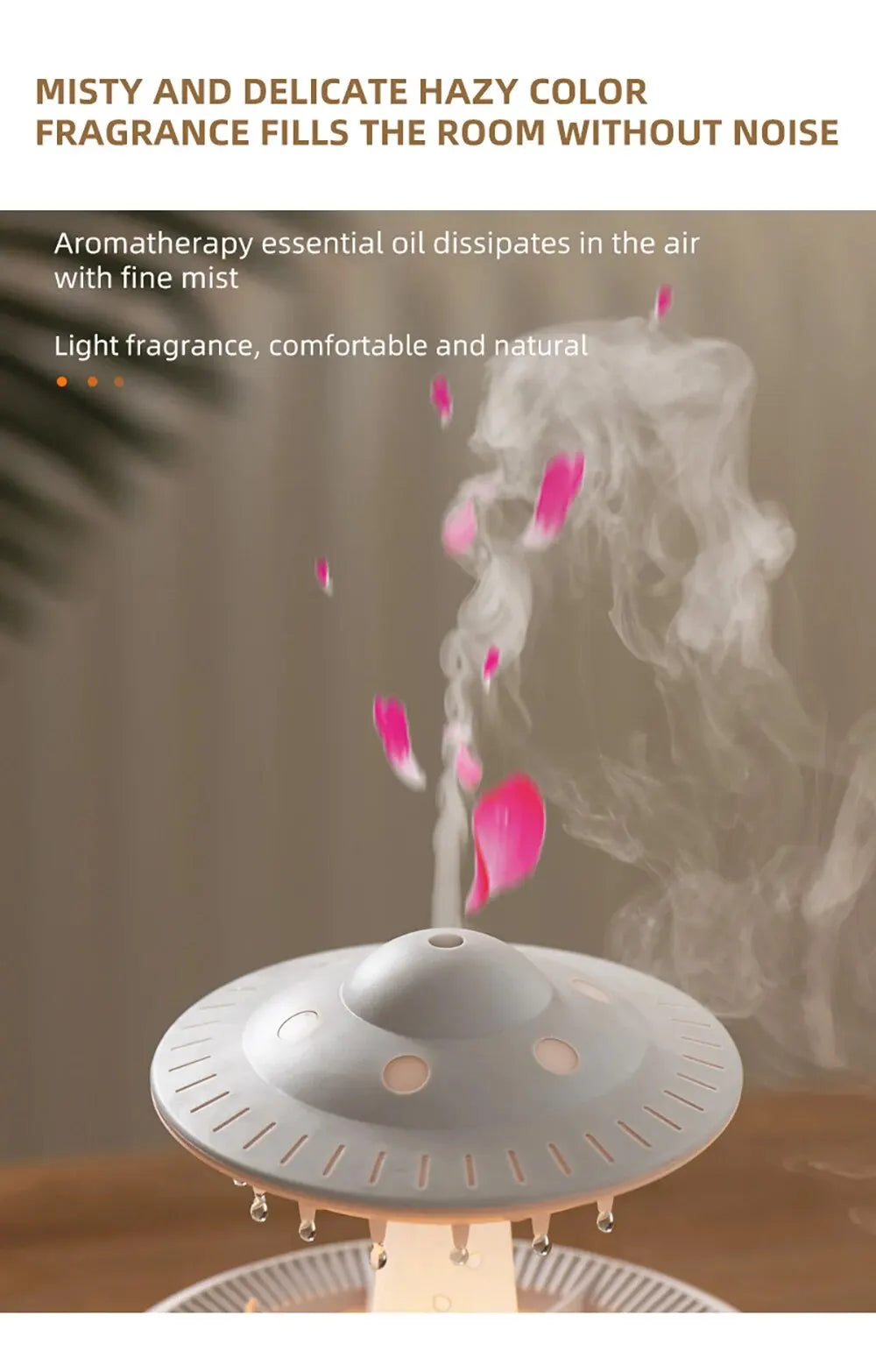 2025 ufo Air Humidifier Ultrasonic Aromatherapy Diffusers Mist Maker Fragrance Essential Oil Aroma Difusor Remote control
