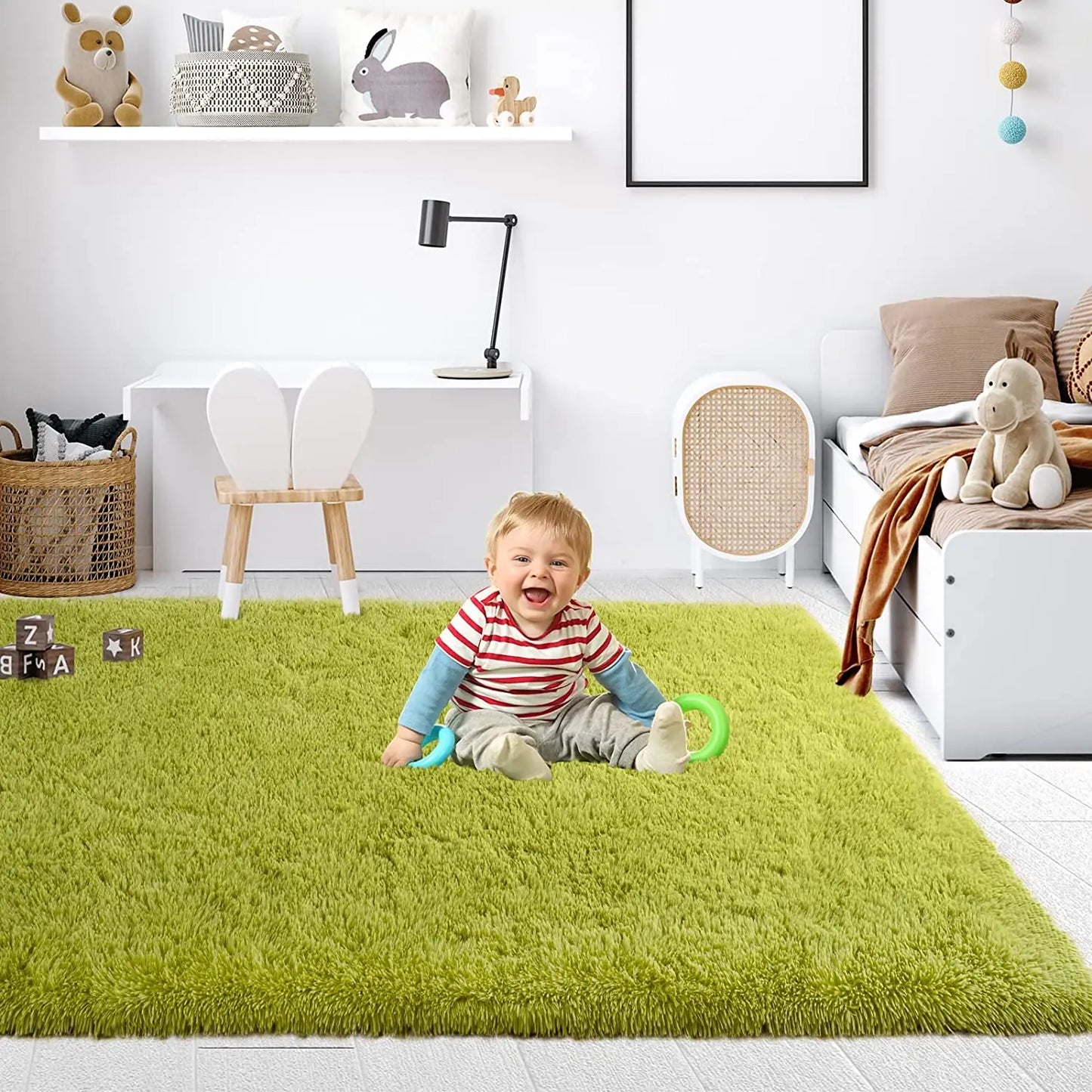 Plush Carpets Fluffy Ultra Soft Indoor Modern Area Rugs Living Room Play Mats For Children Bedroom Home Decor Nursery Rug