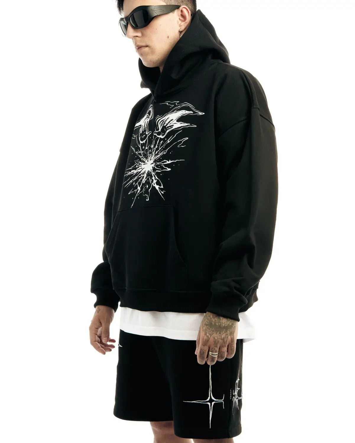 Punk Lyrical Print Clothing Oversized Hip Hop Pullover Streetwear Men's Hoodies Harajuku Fashion Tops Goth Hooded Sweatshirt Y2K
