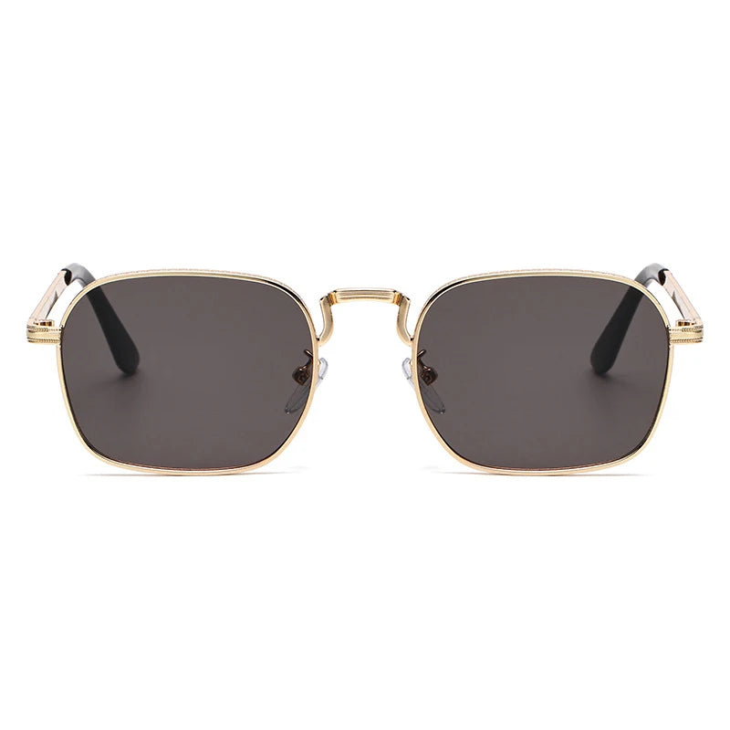 New Square Oval Metal Sunglasses Fashionable Retro Men Sunglasses Women Personalized Uv Resistant Eyeglass Luxury Design Uv400 