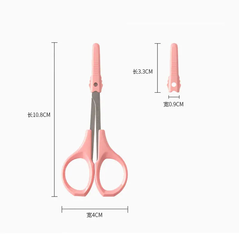 Eyebrow Scissor Makeup Eyelash Trimmer Nose Facial Hair Remover Multifunctional Scissors Stainless Steel Nail Cuticle Tools