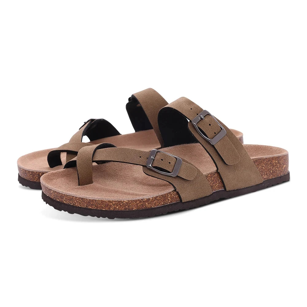 Litfun Fashion Clogs Sandals For Men Woen Summer Cork Footbed Outdoor Beach Slippers Orthopetic Mules Sandal With Arch Support