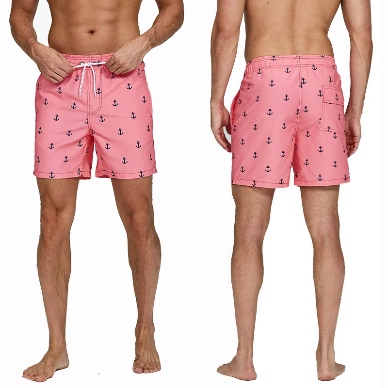 Escatch New Men's Beach Shorts Summer Surf Trunks Plus Size Drawstring Swimwear For Male ESX05 Gym Sportswear Swimsuit