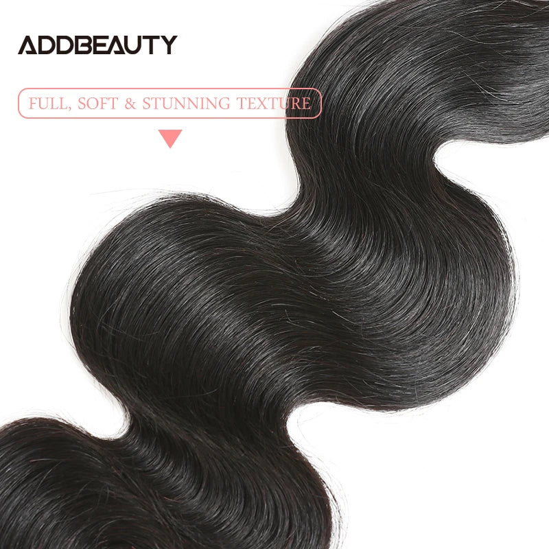 Human Hair Bundles for Women Addbeauty Body Wave Unproccessed Raw Virgin Human Hair Weft Natural Color Double Drawn Hair Weave