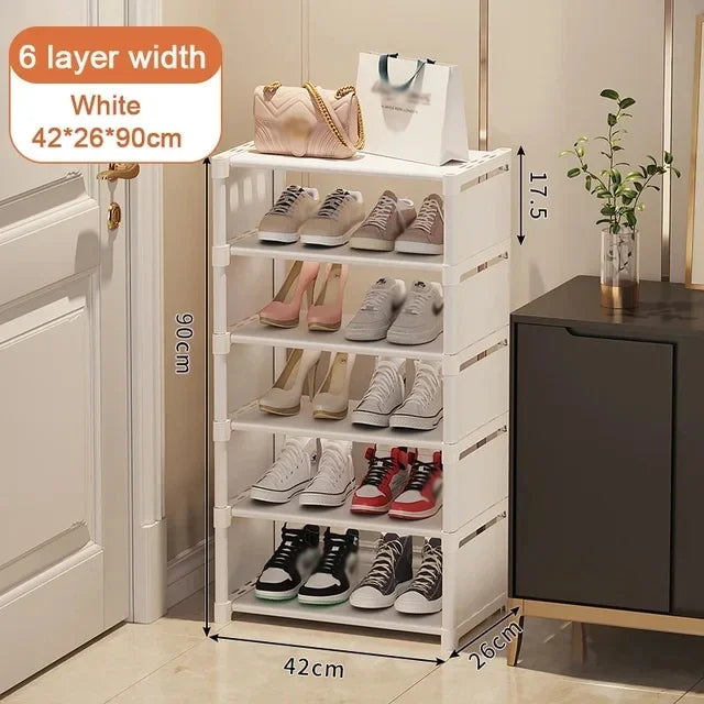 Shoes Rack Organizer Stackable Shoe Cabinet Space Saving Shoes Storage Rack Multi-layer Adjustable Shoe Cabinet Home Storage