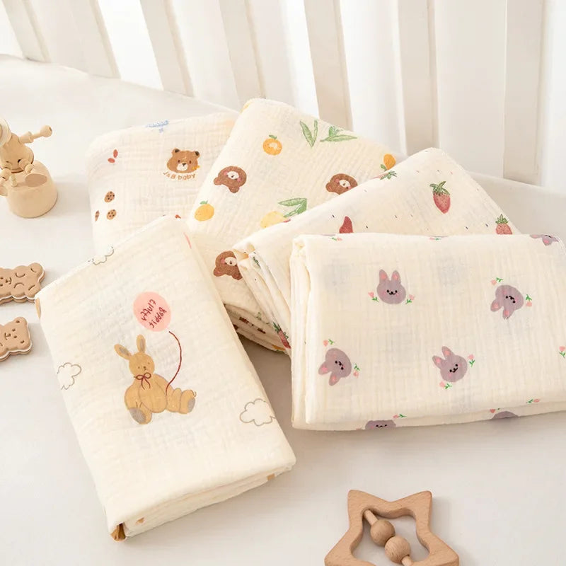 80x80cm Baby Receive Blanket for Newborn Cotton Muslin Swaddle Blanket Bedding Infant Bath Towel Baby Items Mother Kids