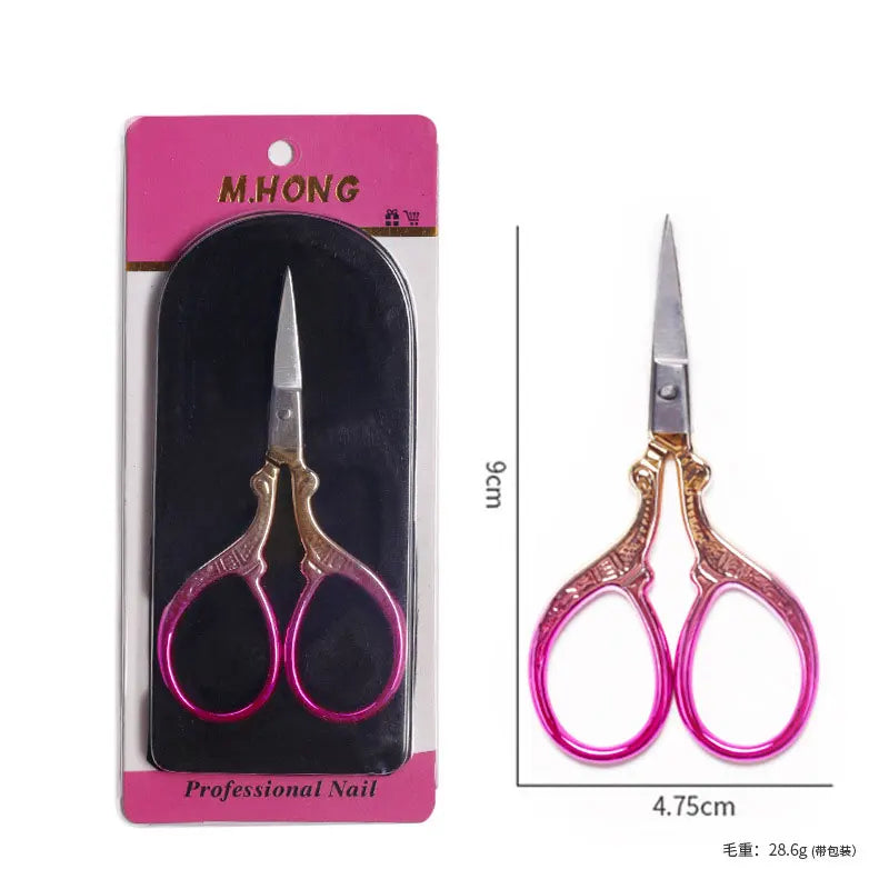 Eyebrow Scissor Makeup Eyelash Trimmer Nose Facial Hair Remover Multifunctional Scissors Stainless Steel Nail Cuticle Tools