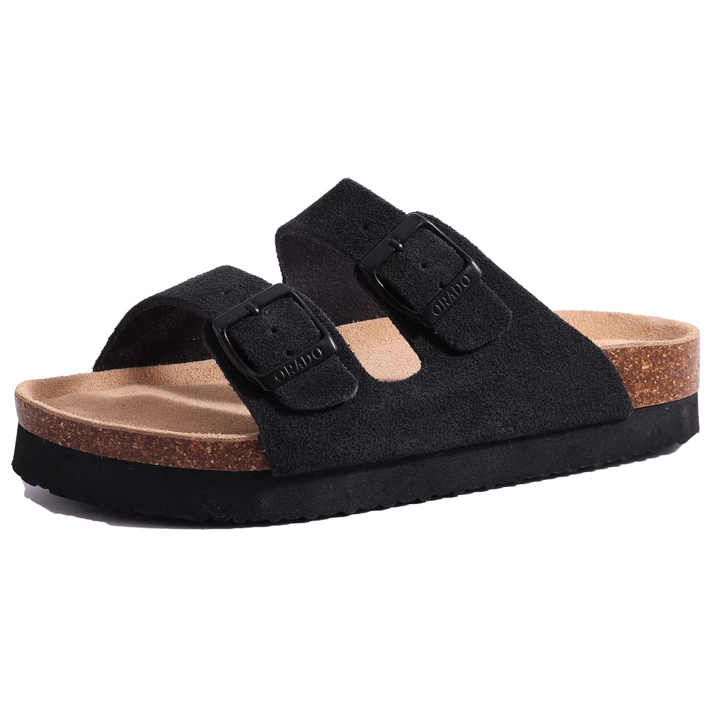 Litfun Fashion Clogs Sandals For Men Woen Summer Cork Footbed Outdoor Beach Slippers Orthopetic Mules Sandal With Arch Support